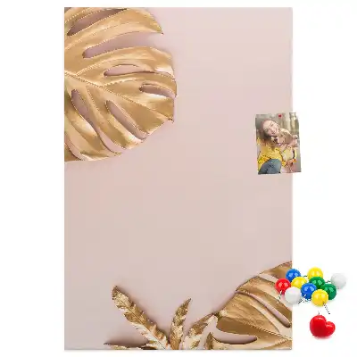 Tableau affichage liège Feuilles dorées