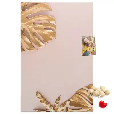 Tableau affichage liège Feuilles dorées