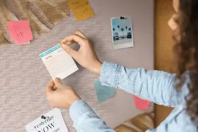 Tableau affichage liège Feuilles dorées