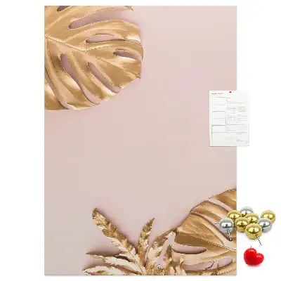 Tableau affichage liège Feuilles dorées