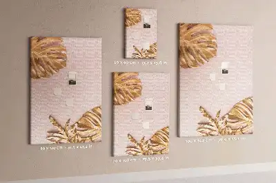 Tableau affichage liège Feuilles dorées