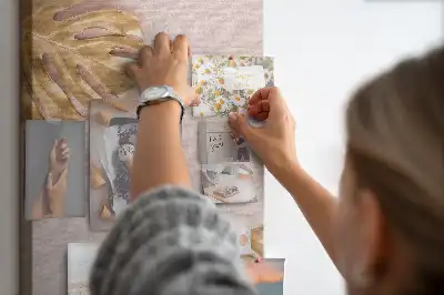 Tableau affichage liège Feuilles dorées