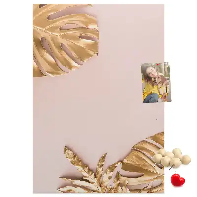Tableau affichage liège Feuilles dorées