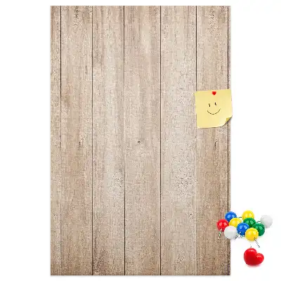 Tableau en liège motif planches de bois clair