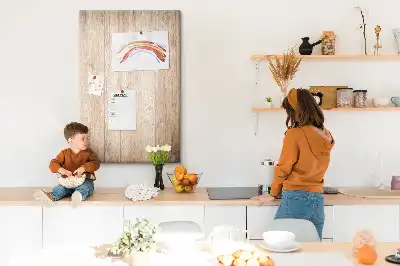Image tableau en liège Planches de bois clair
