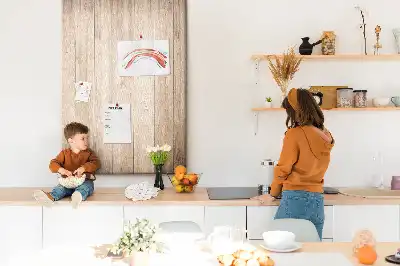 Image tableau en liège Planches de bois clair