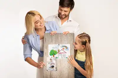 Image tableau en liège Planches de bois clair