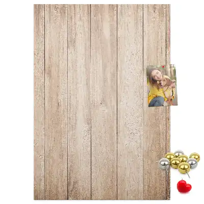 Image tableau en liège Planches de bois clair