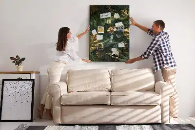 Tableau affichage liège Feuilles tropicales