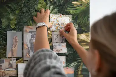 Tableau affichage liège Feuilles tropicales