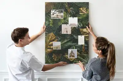 Tableau affichage liège Feuilles tropicales