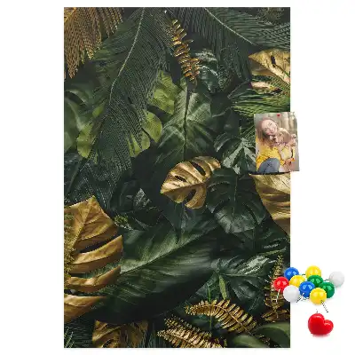 Tableau affichage liège Feuilles tropicales