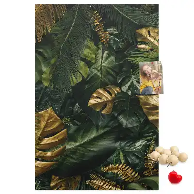 Tableau affichage liège Feuilles tropicales
