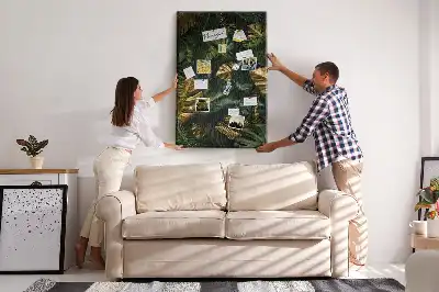 Tableau affichage liège Feuilles tropicales