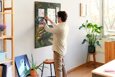 Tableau affichage liège Feuilles tropicales