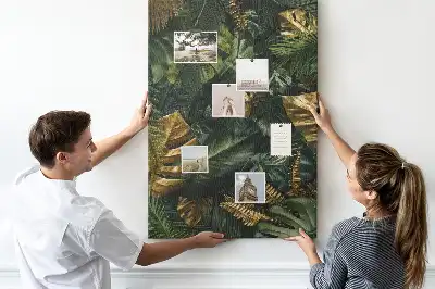 Tableau affichage liège Feuilles tropicales