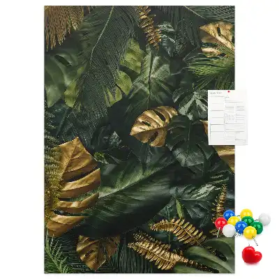 Tableau affichage liège Feuilles tropicales