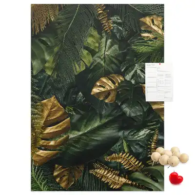Tableau affichage liège Feuilles tropicales