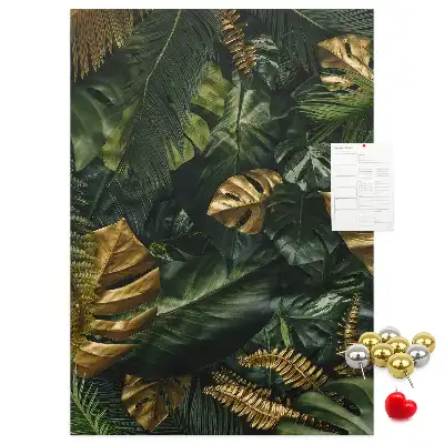 Tableau affichage liège Feuilles tropicales