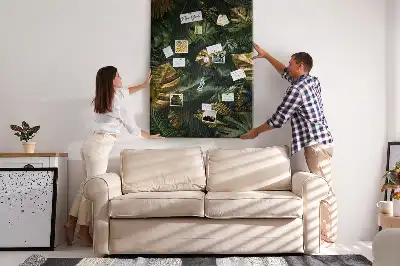 Tableau affichage liège Feuilles tropicales