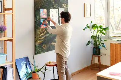 Tableau affichage liège Feuilles tropicales