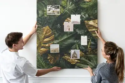 Tableau affichage liège Feuilles tropicales