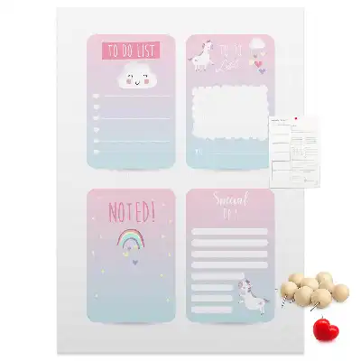 Tableau affichage liège Planificateur licorne