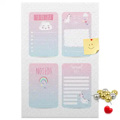 Tableau affichage liège Planificateur licorne