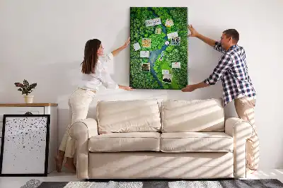 Image tableau en liège Ruisseau forestier