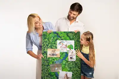 Image tableau en liège Ruisseau forestier