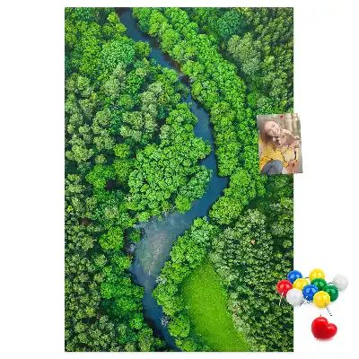 Image tableau en liège Ruisseau forestier