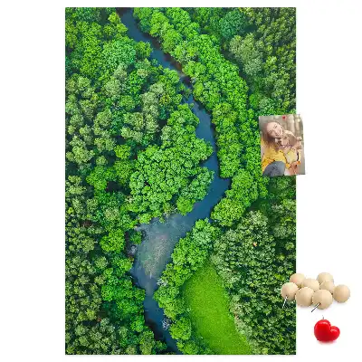 Image tableau en liège Ruisseau forestier