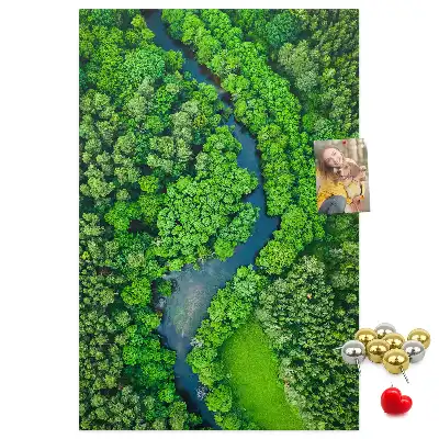 Image tableau en liège Ruisseau forestier
