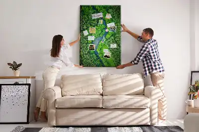 Image tableau en liège Ruisseau forestier