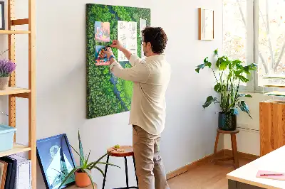 Image tableau en liège Ruisseau forestier