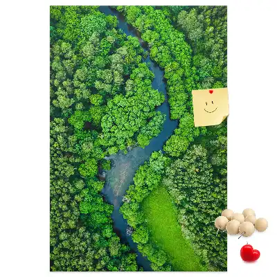 Image tableau en liège Ruisseau forestier