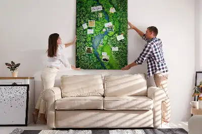 Image tableau en liège Ruisseau forestier