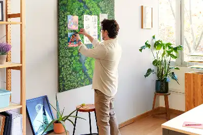 Image tableau en liège Ruisseau forestier