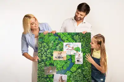 Image tableau en liège Ruisseau forestier