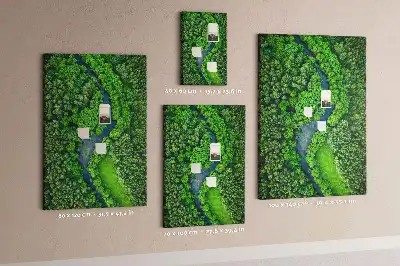 Image tableau en liège Ruisseau forestier