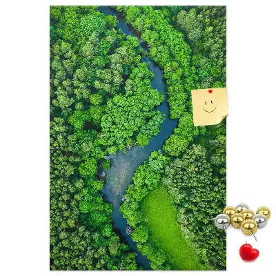 Image tableau en liège Ruisseau forestier
