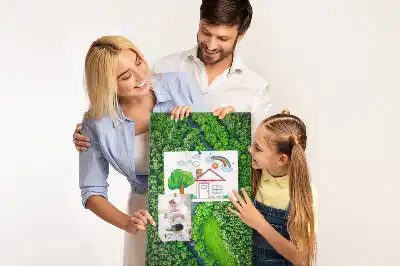 Image tableau en liège Ruisseau forestier
