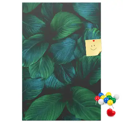 Image tableau en liège Grandes feuilles tropicales