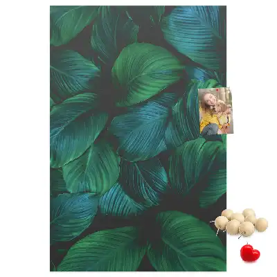 Image tableau en liège Grandes feuilles tropicales