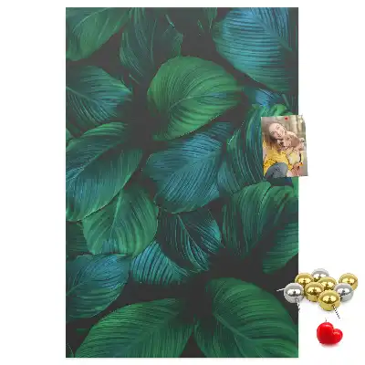Image tableau en liège Grandes feuilles tropicales