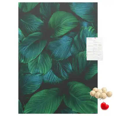 Image tableau en liège Grandes feuilles tropicales