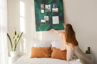 Image tableau en liège Grandes feuilles tropicales