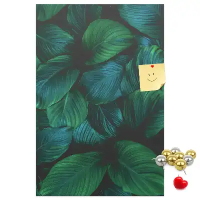 Image tableau en liège Grandes feuilles tropicales