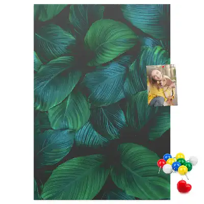 Image tableau en liège Grandes feuilles tropicales