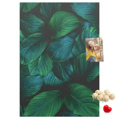 Image tableau en liège Grandes feuilles tropicales